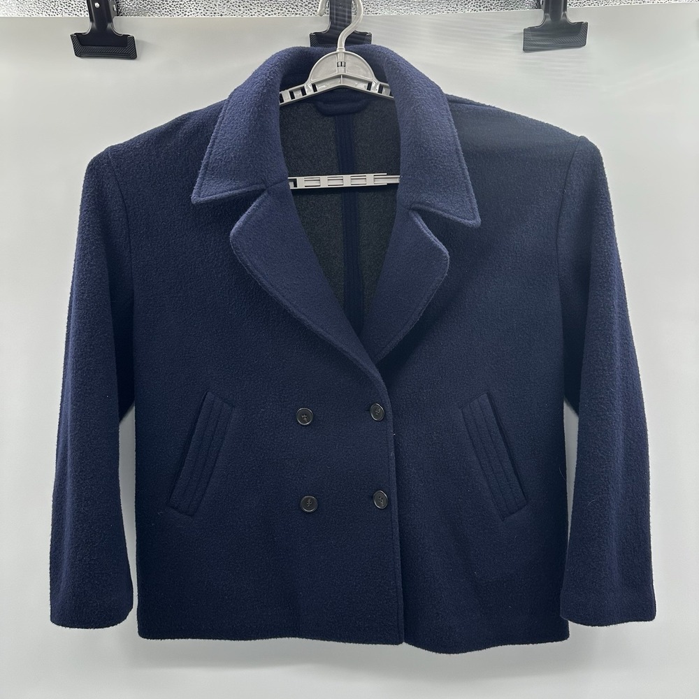 Faherty Atlantic Knit Coat Jacket in Navy Women's Size‎ XL X-Large Wool Blend
